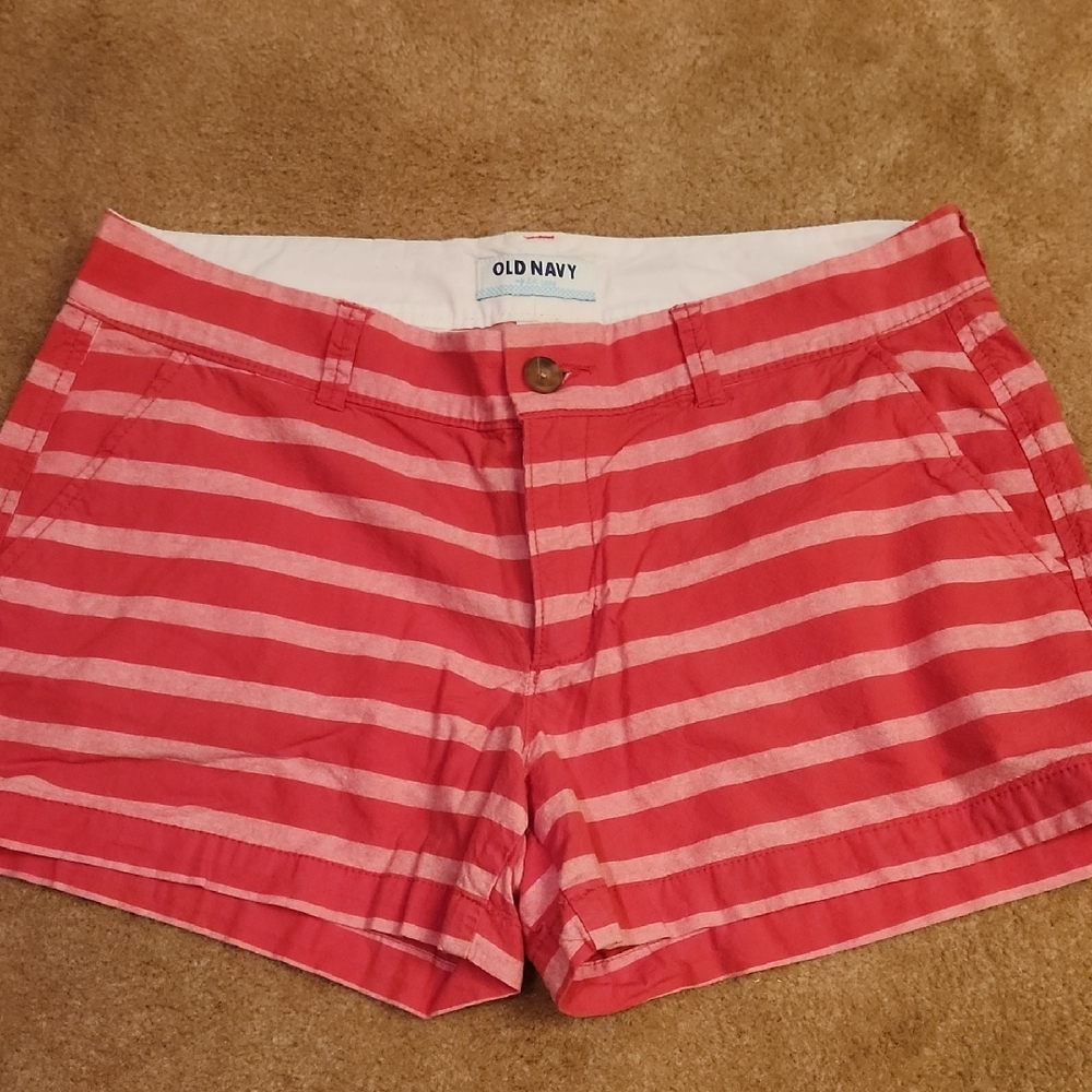Old Navy Women's Pink Striped Shorts